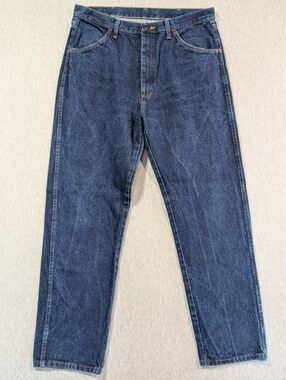 Vintage Rustler Straight Leg Jeans Men's 36 X 32 Dark Wash Blue
